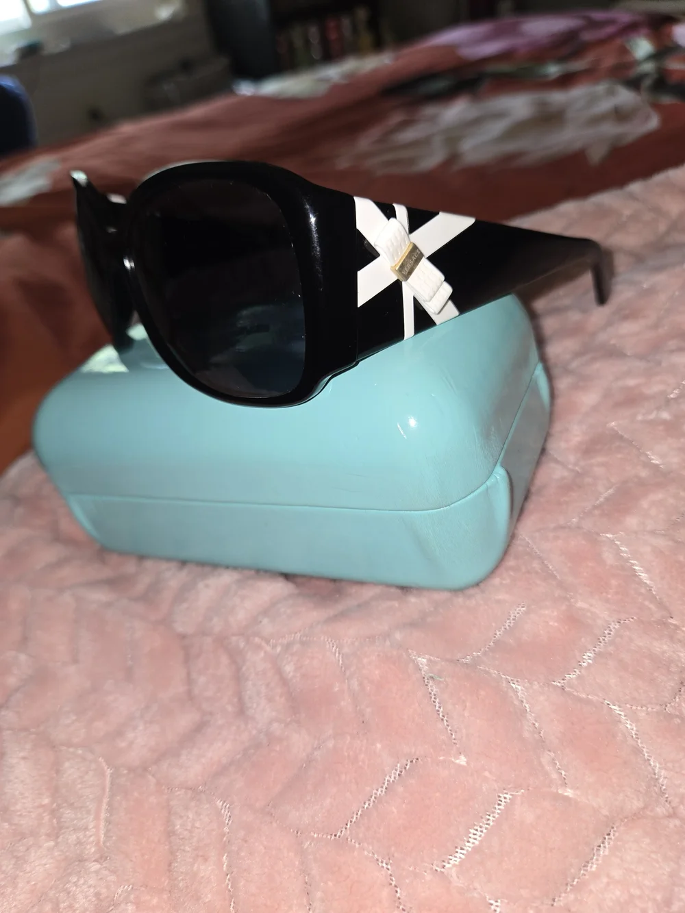 Versace MOD 4171 Y2K Glam Bow Black Women's Fashion Sunglasses with White Accent